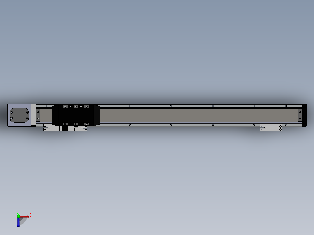 电动滑台模组SDH50直连模组（配台达电机）俯视图