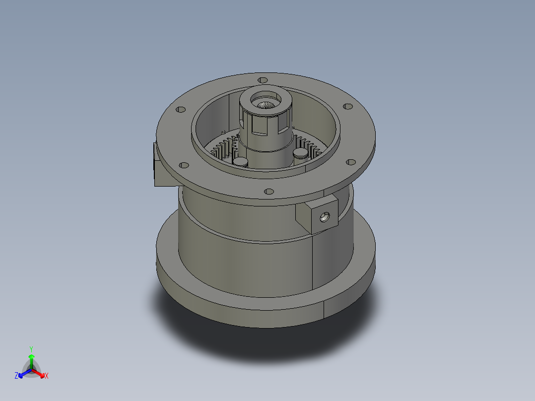 JX605-两级 二级行星齿轮减速器设计三维建模含cad图纸