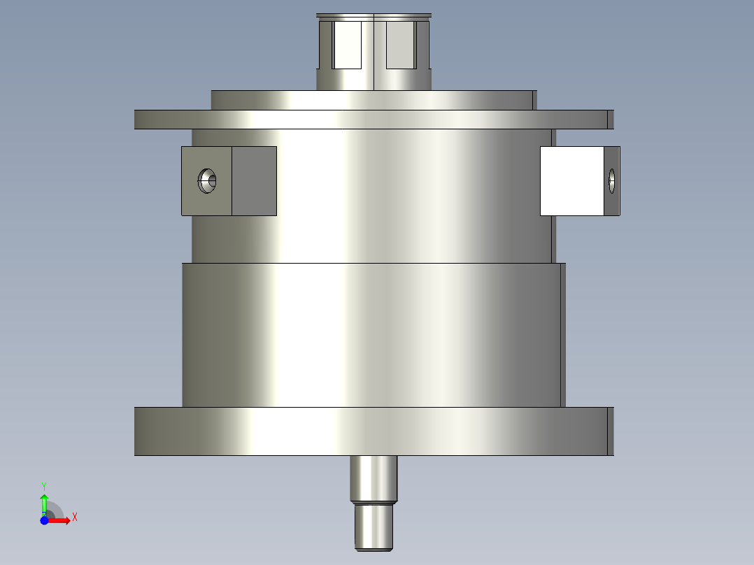 JX605-两级 二级行星齿轮减速器设计三维建模含cad图纸前视图