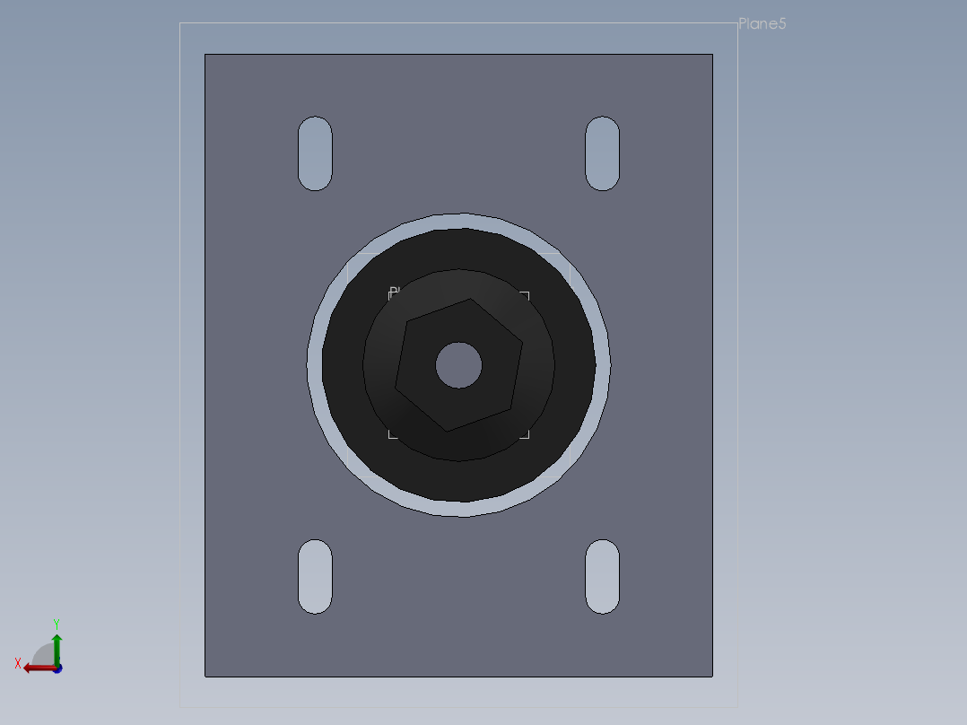 超声波喇叭助推器槽喇叭后视图
