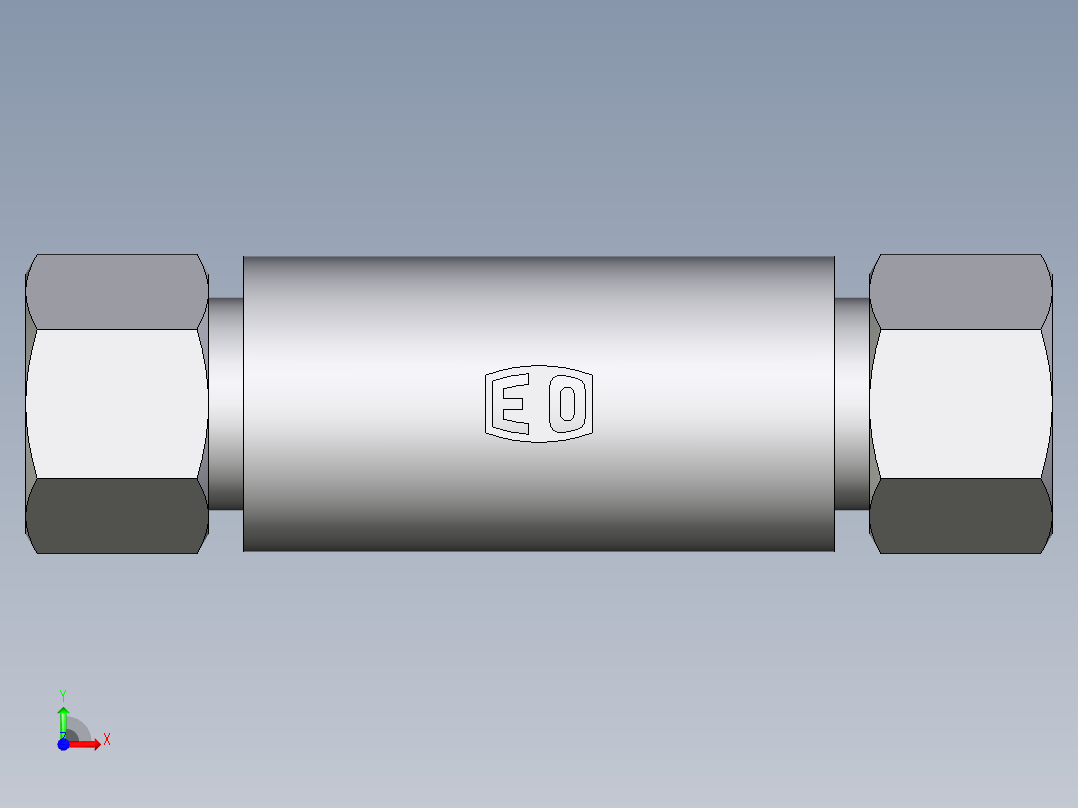 卡套式工业通用硬管接头EO_Weld_bulkhead_fitting_ESV12ZL前视图