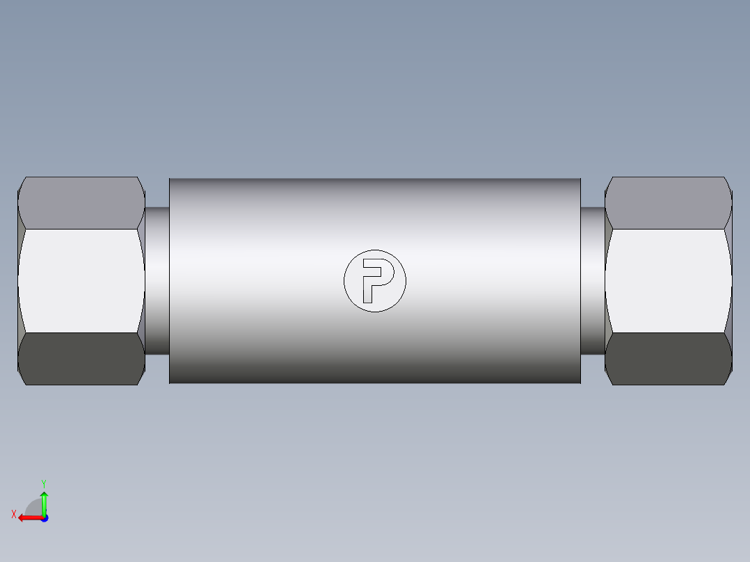 卡套式工业通用硬管接头EO_Weld_bulkhead_fitting_ESV12ZL后视图