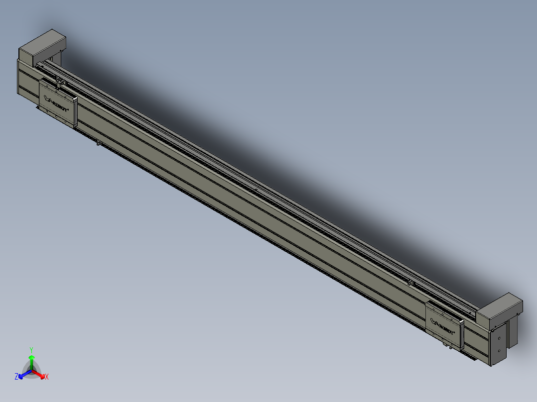 威洛博双电机滑台-VBC14S2-L50-S1600-BD-P40-C6正等轴测图