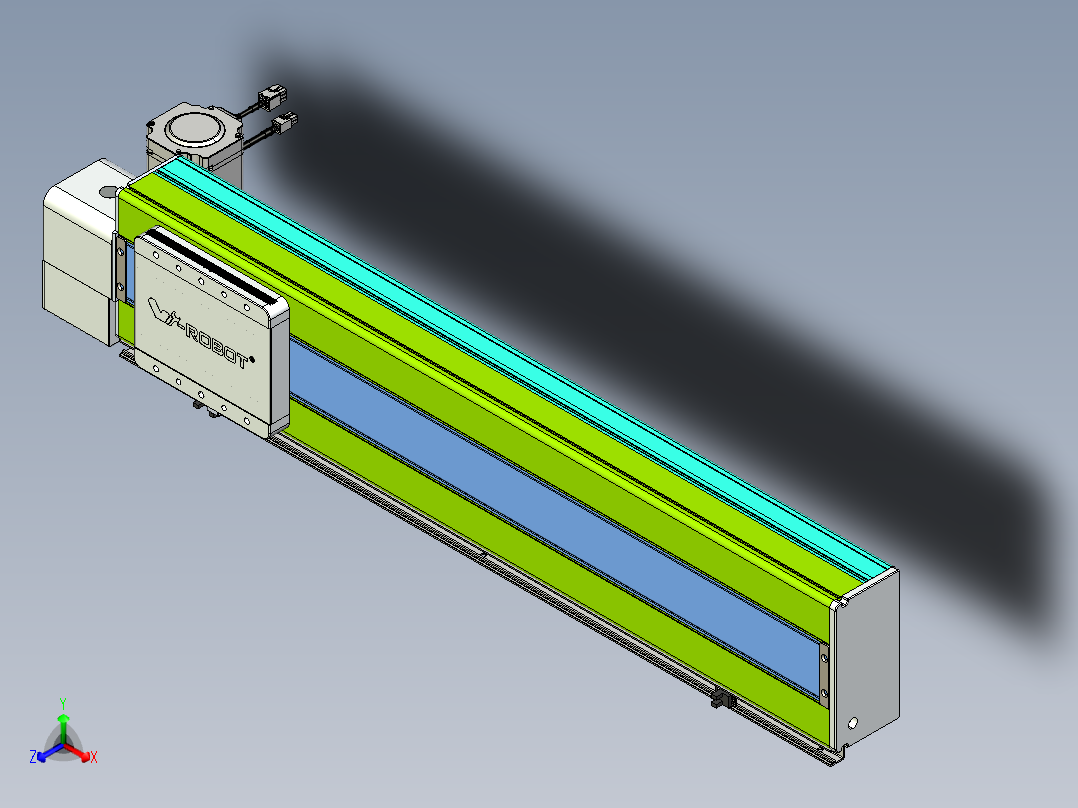 威洛博VBC同步带传动一无尘环境VBC17-L45-S650-BLD-ZP75-C3正等轴测图