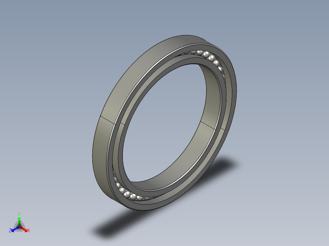 深沟球轴承61948正等轴测图