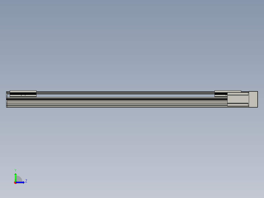 直线模组LHA170-S1150-R设计图纸左视图