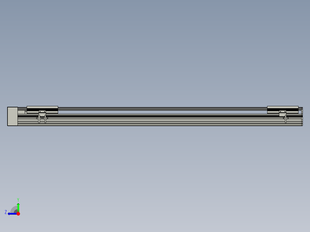 直线模组LHA170-S1150-R设计图纸右视图