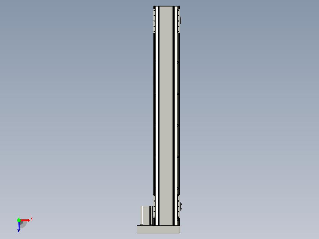 直线模组LHA170-S1150-R设计图纸俯视图