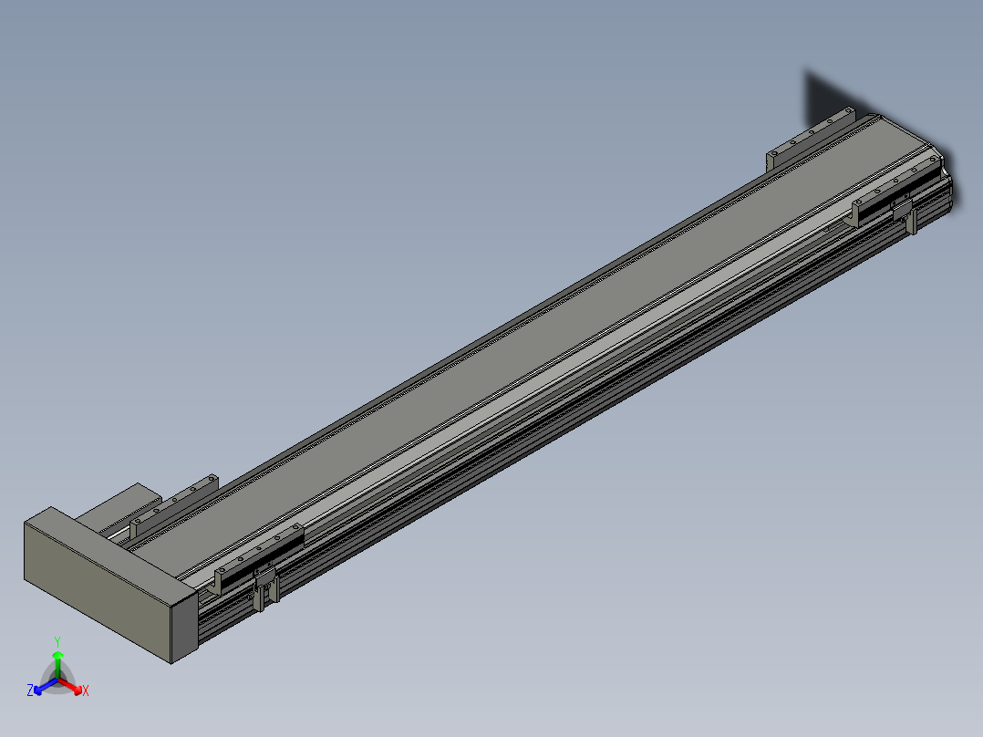 直线模组LHA170-S1150-R设计图纸正等轴测图