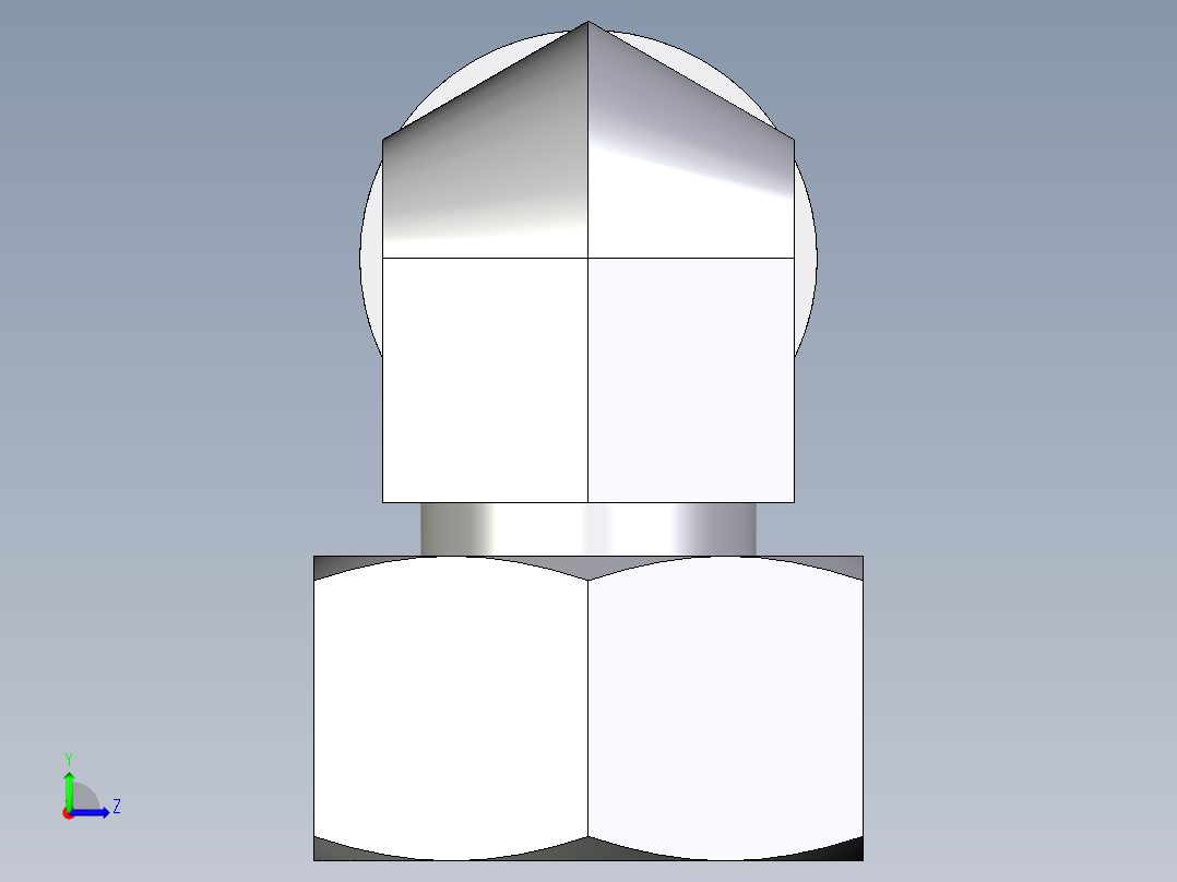 卡套式工业通用硬管接头EO_Standpipe_elbow_EVW22LOMDCF左视图