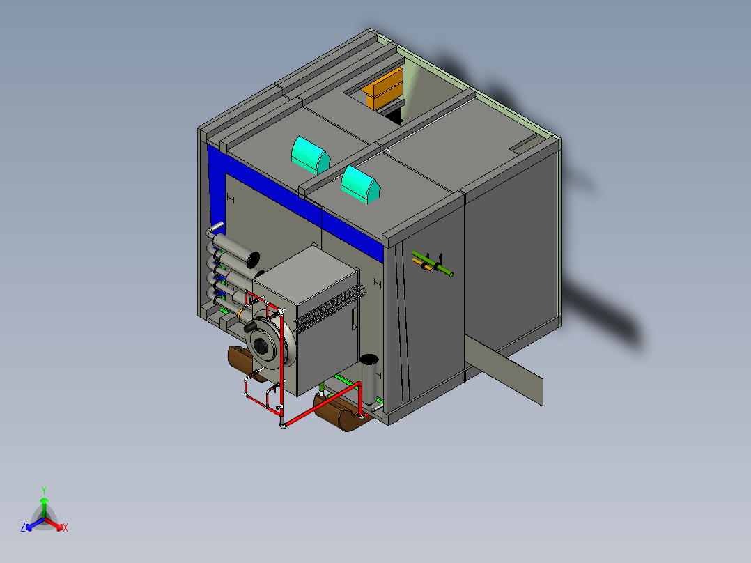 净化室（cero4+cad）左视图