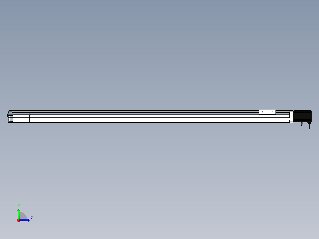 Toyo东佑达直线模组-ETH12-L10-1250-BC-M20-C4左视图