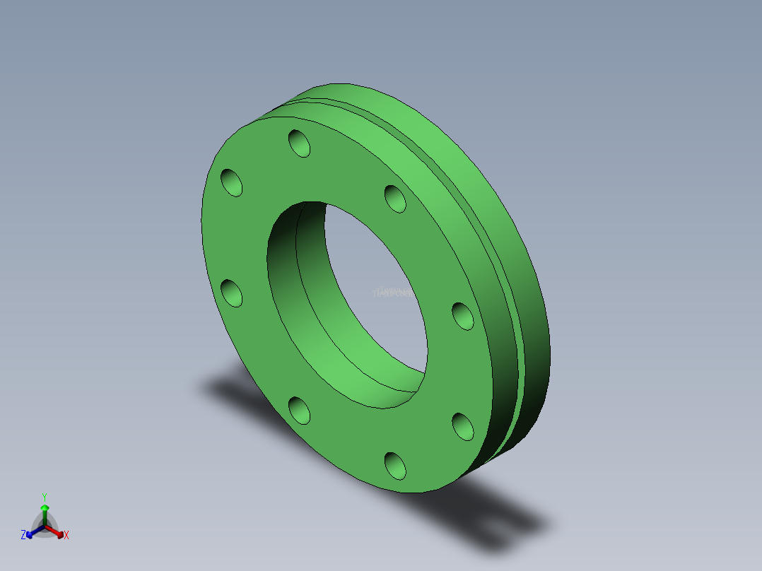 法兰 (6)正等轴测图