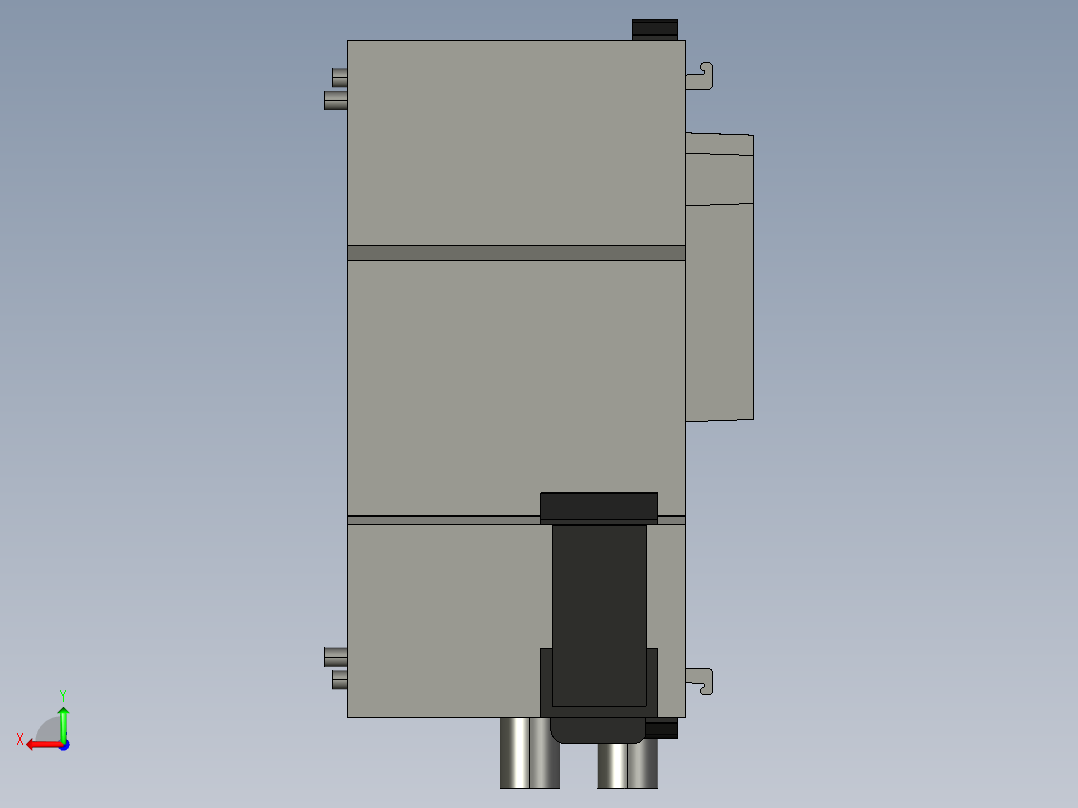 基恩士KV-MC40V_kc图纸模型后视图