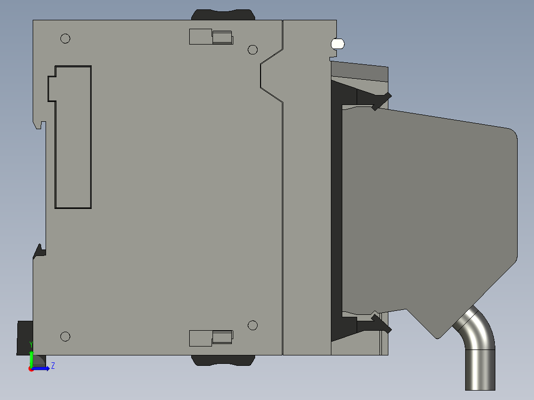 基恩士KV-MC40V_kc图纸模型左视图
