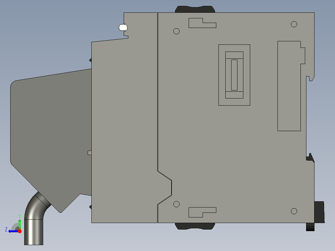 基恩士KV-MC40V_kc图纸模型右视图