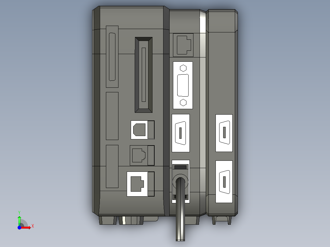基恩士CV-3501_E300_kc图纸模型前视图