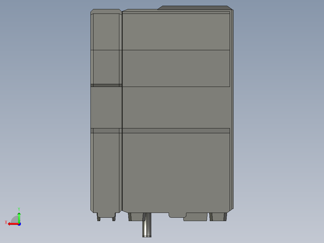 基恩士CV-3501_E300_kc图纸模型后视图