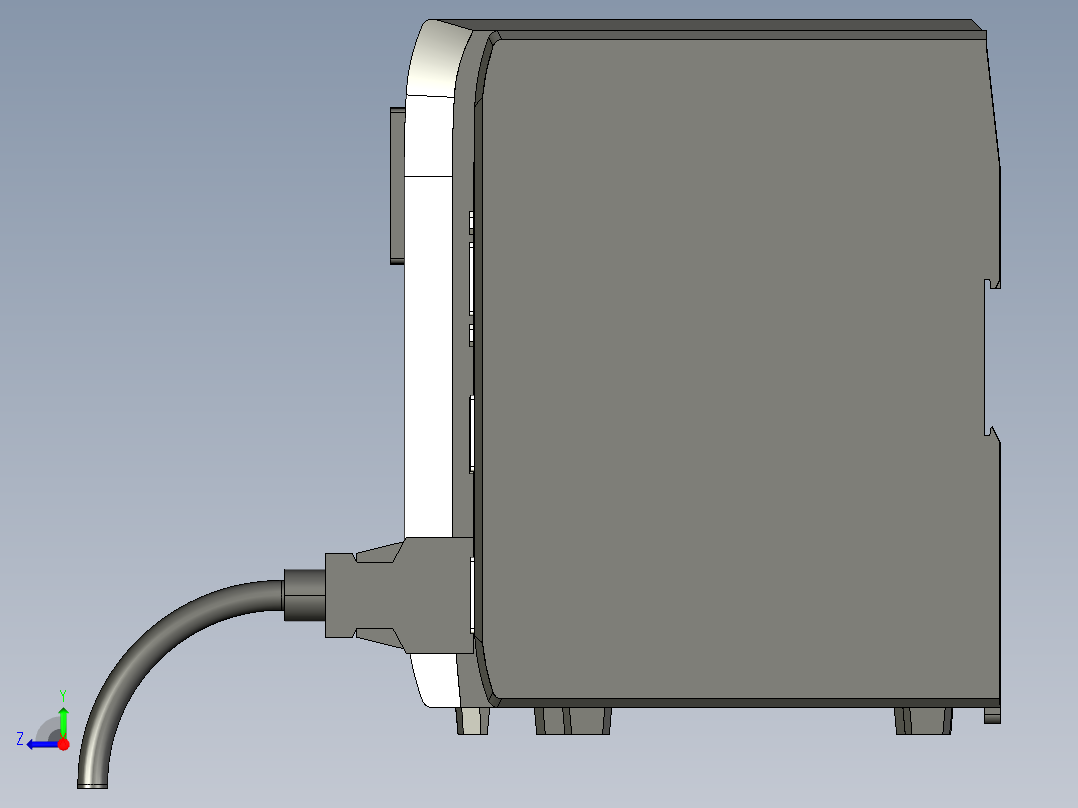 基恩士CV-3501_E300_kc图纸模型右视图
