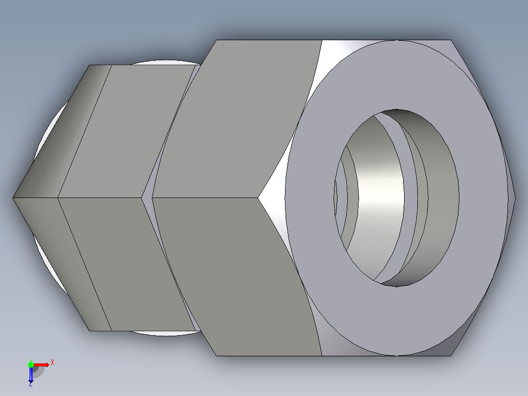 卡套式工业通用硬管接头EO_Adjustable_locknut_45_deg_elbow_VEE18ZLMORCF俯视图