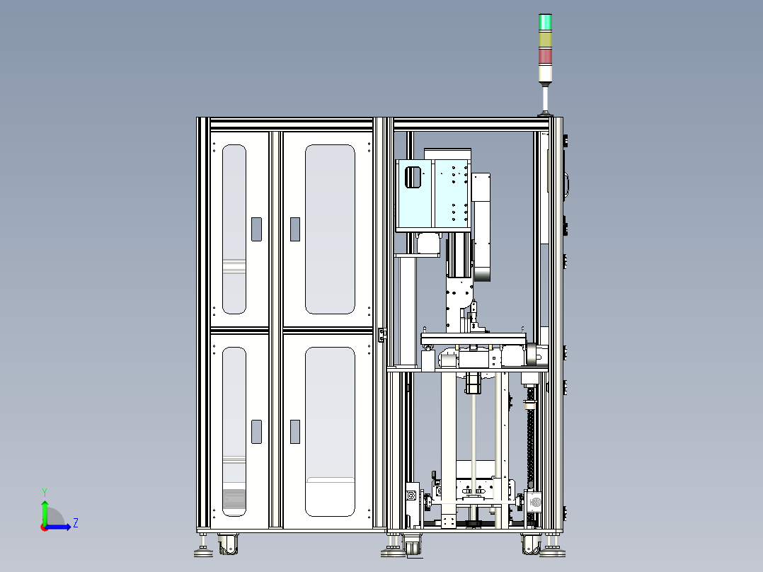 PCB盒卸载机左视图