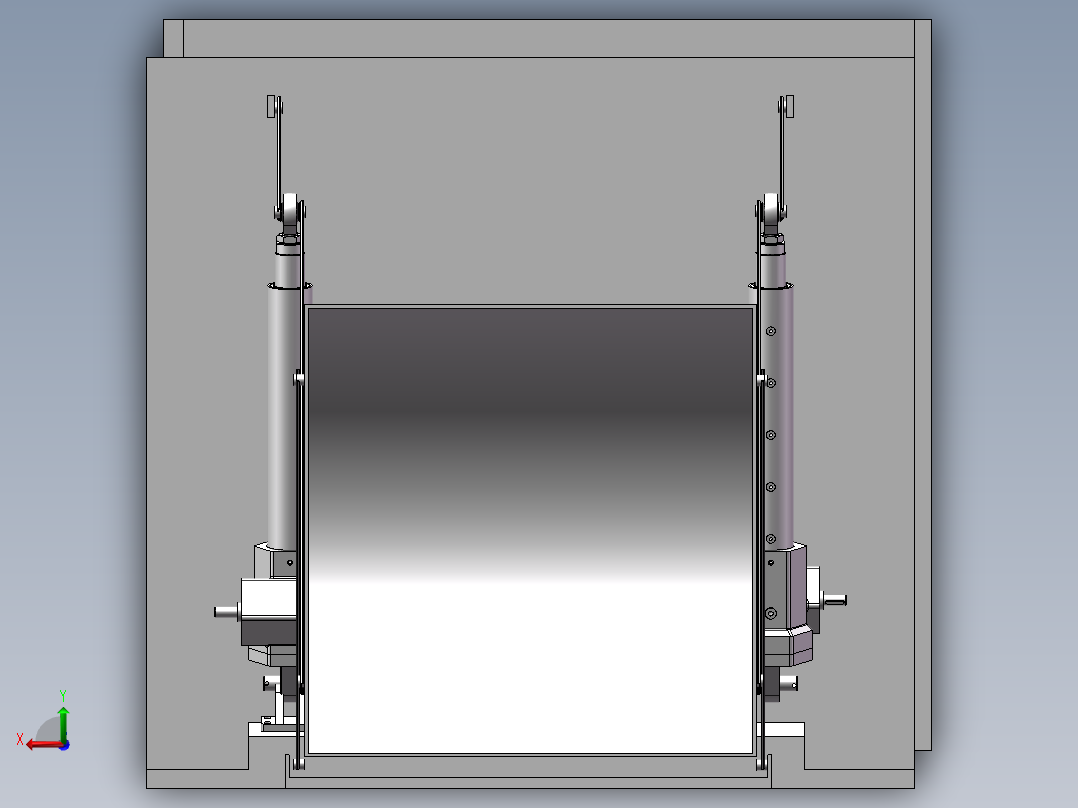 垃圾倾倒装置设计后视图
