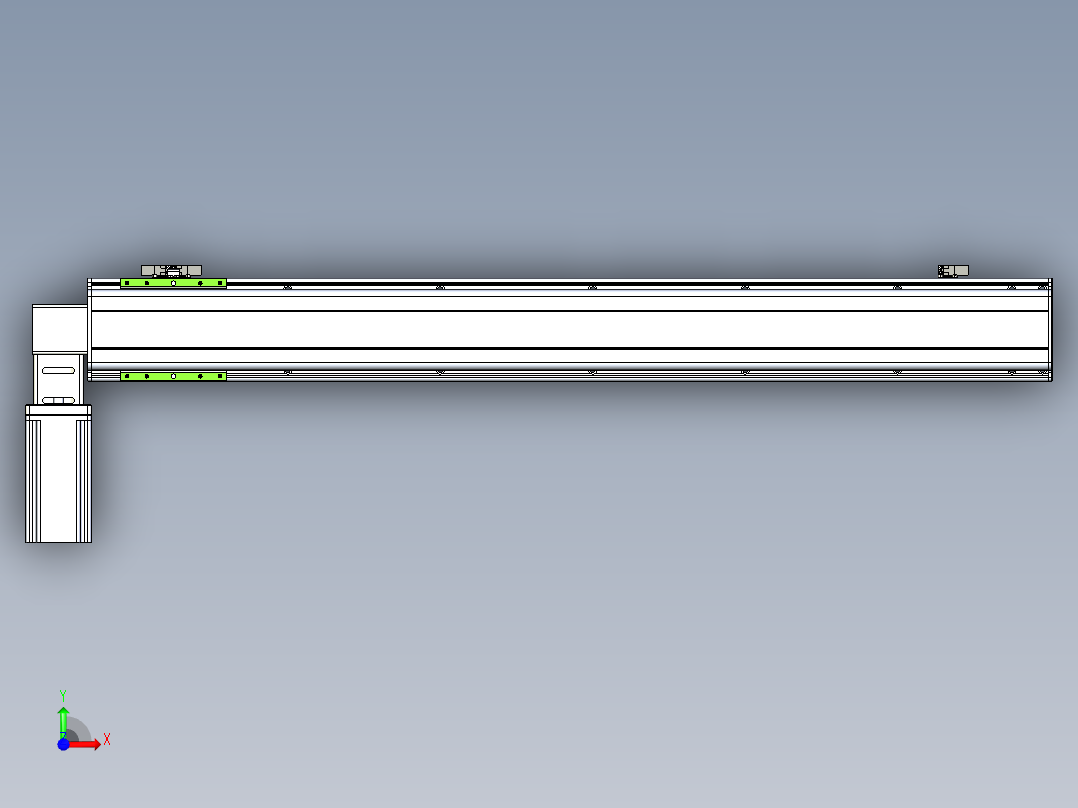 同步带滑台-半封闭B13-L90-S1000-L-Z86-D3前视图