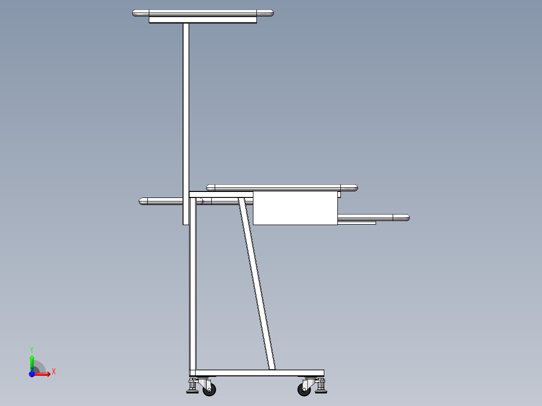电脑桌设计图纸前视图