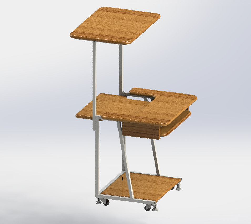 电脑桌设计图纸