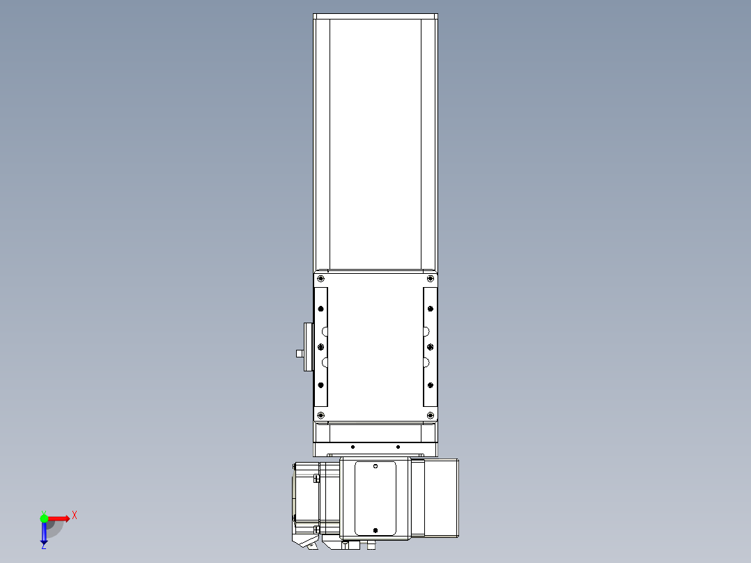 同步带全封闭直线模组TPA-HCB-105D-90-L150-RP-Y-P20-N3俯视图