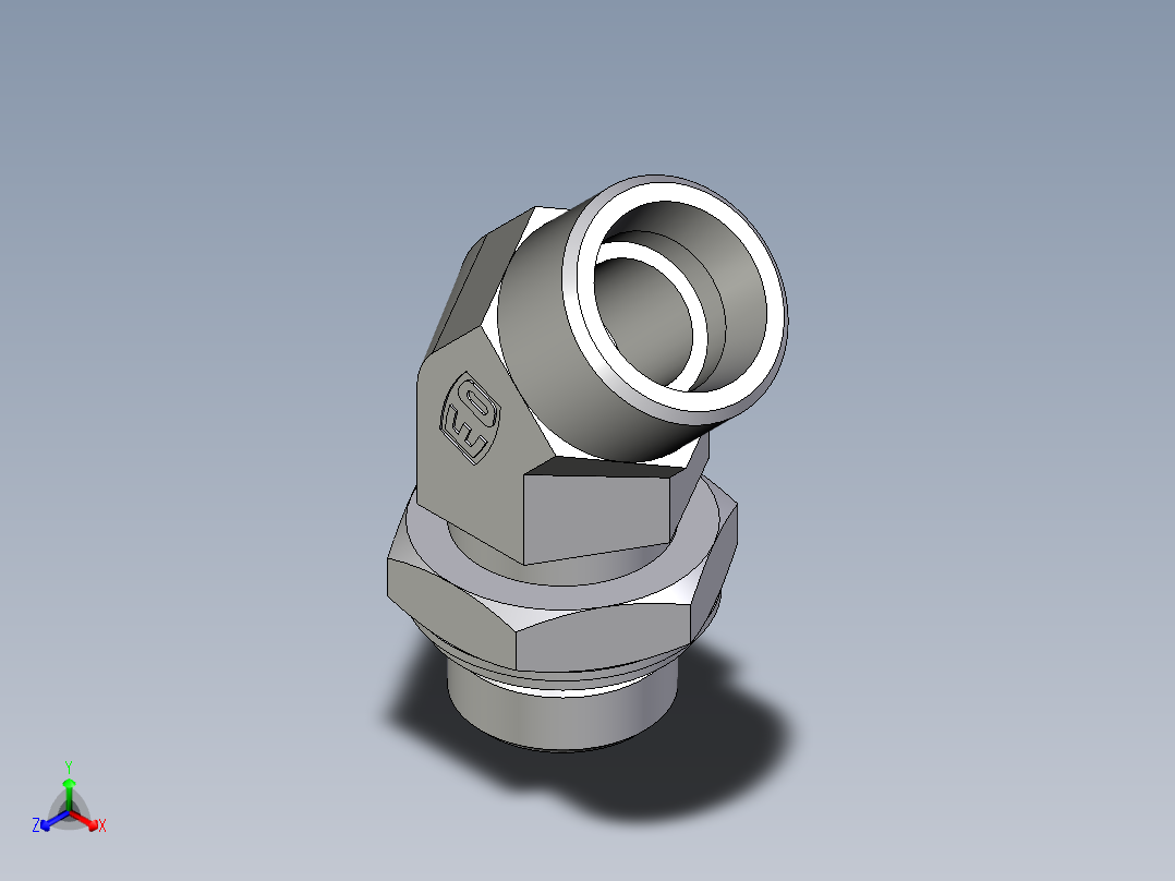 卡套式工业通用硬管接头EO_Adjustable_locknut_45_deg_elbow_VEE20SROMDCF