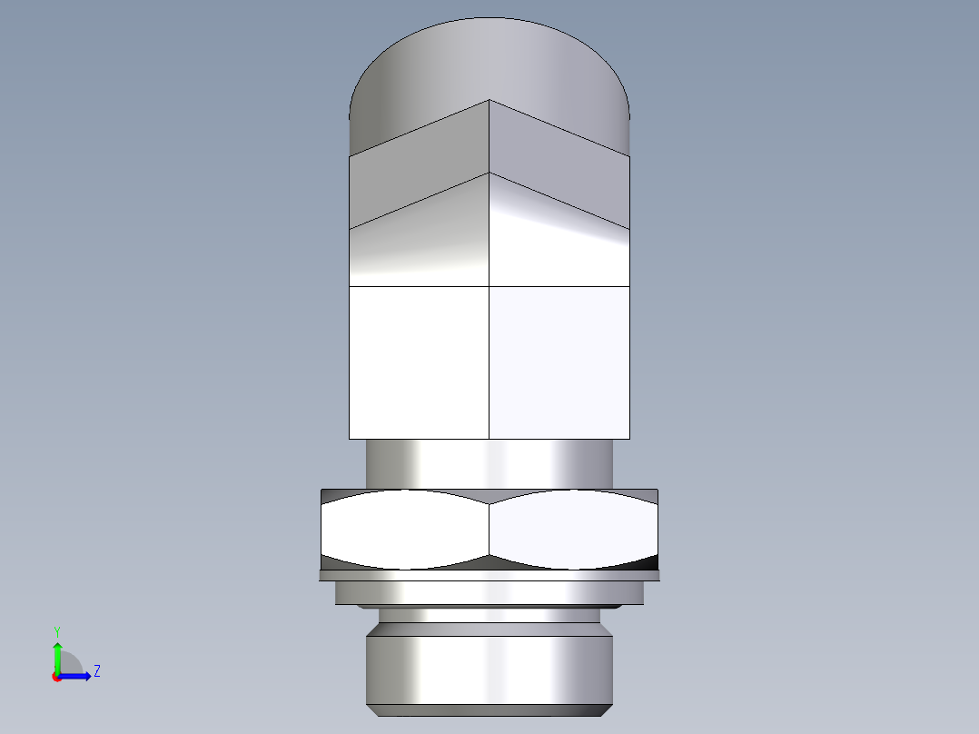 卡套式工业通用硬管接头EO_Adjustable_locknut_45_deg_elbow_VEE20SROMDCF左视图
