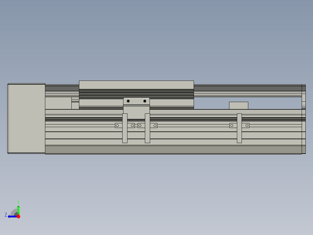 直线模组LHA170-S100-R设计图纸右视图
