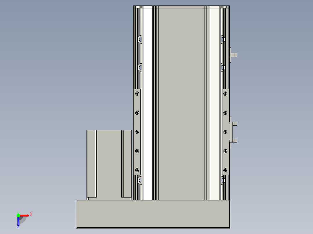 直线模组LHA170-S100-R设计图纸俯视图