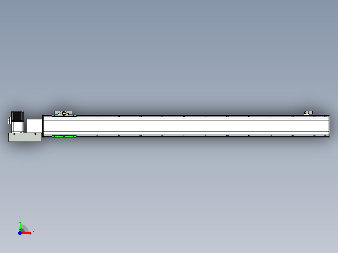 同步带滑台-半封闭B10H-L45-S1100-L-P40-D3前视图