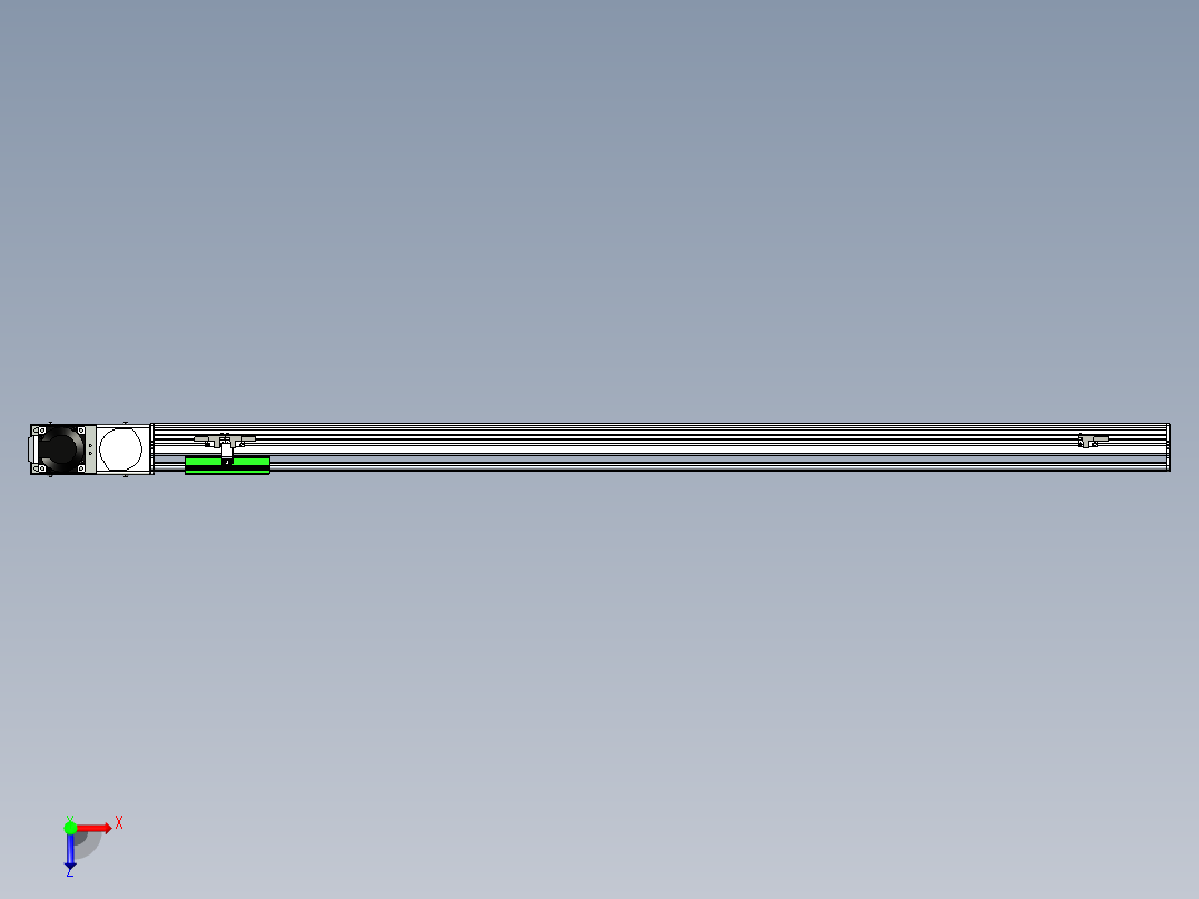 同步带滑台-半封闭B10H-L45-S1100-L-P40-D3俯视图