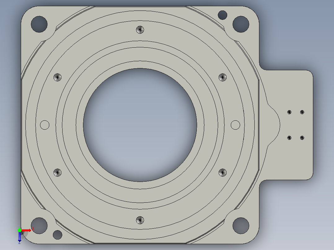 中空旋转平台KFN130-10开键槽(14-35 50-3 4-5.5-70)俯视图