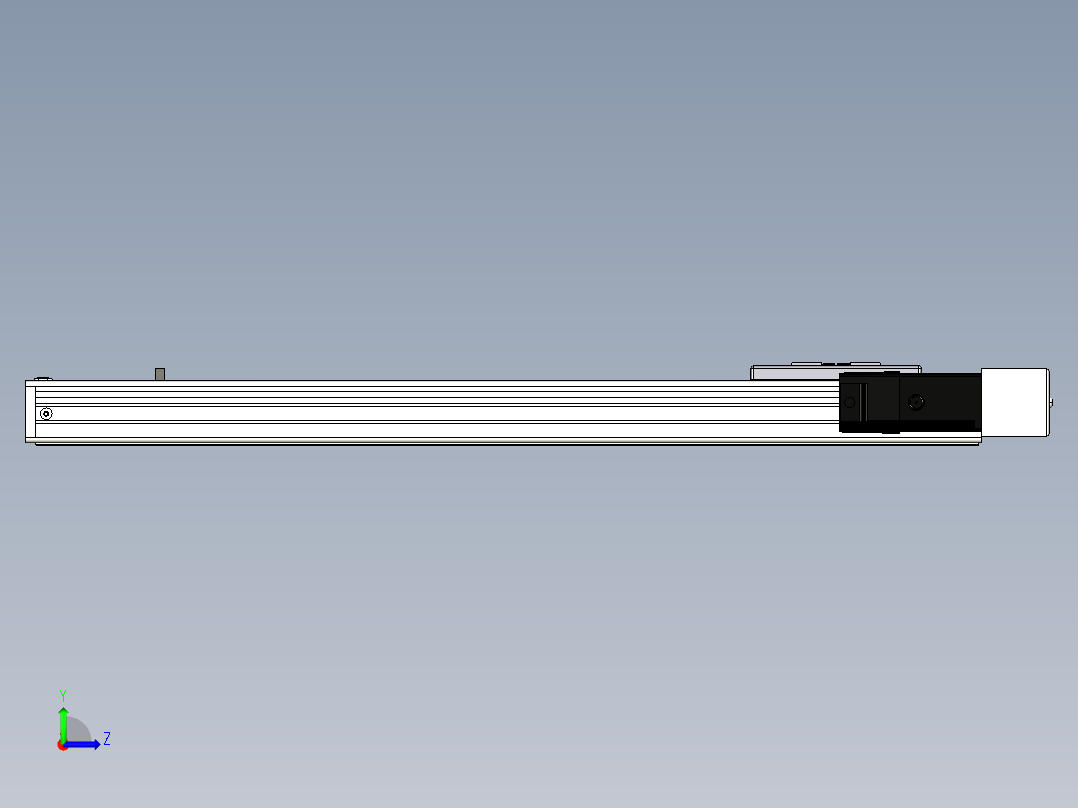 Toyo东佑达直线模组-ECH6-450-BR.igs左视图