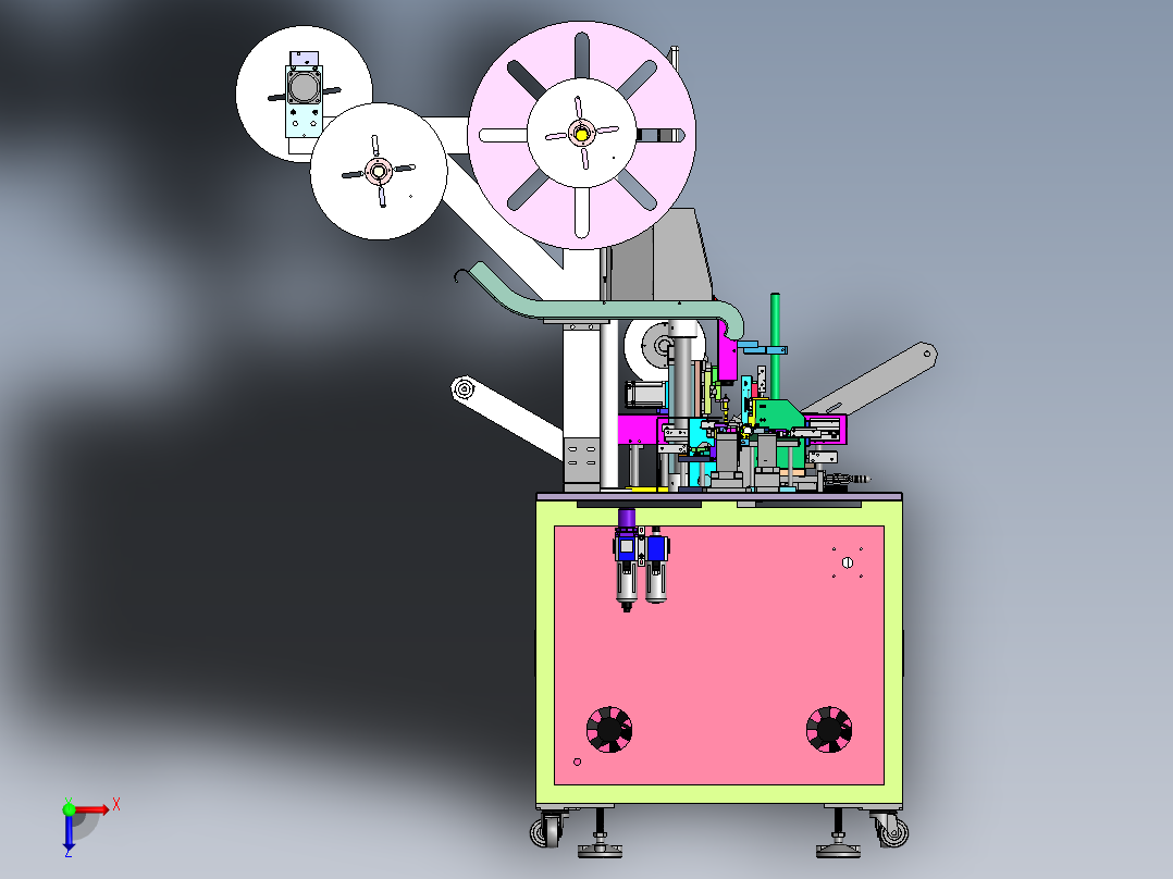 连接器插针包装机sw20俯视图