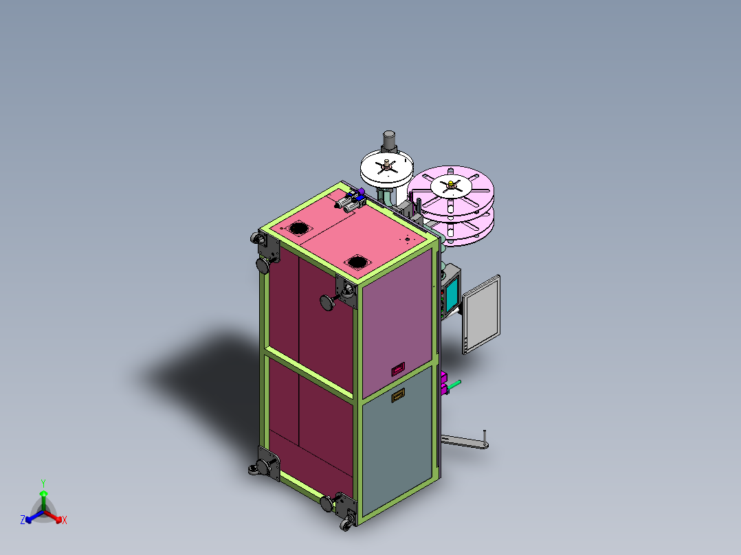 连接器插针包装机sw20正等轴测图