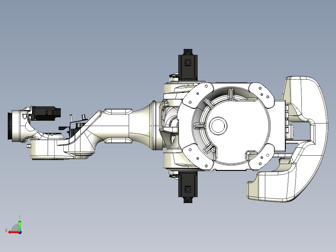 那智机器人nachi mc700 6axis industrial robot后视图