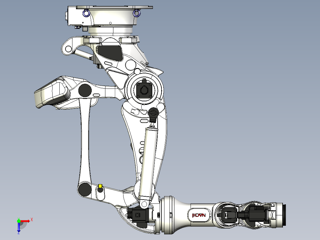 那智机器人nachi mc700 6axis industrial robot俯视图