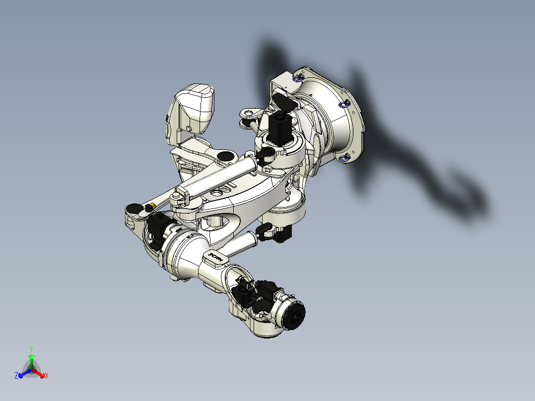 那智机器人nachi mc700 6axis industrial robot正等轴测图