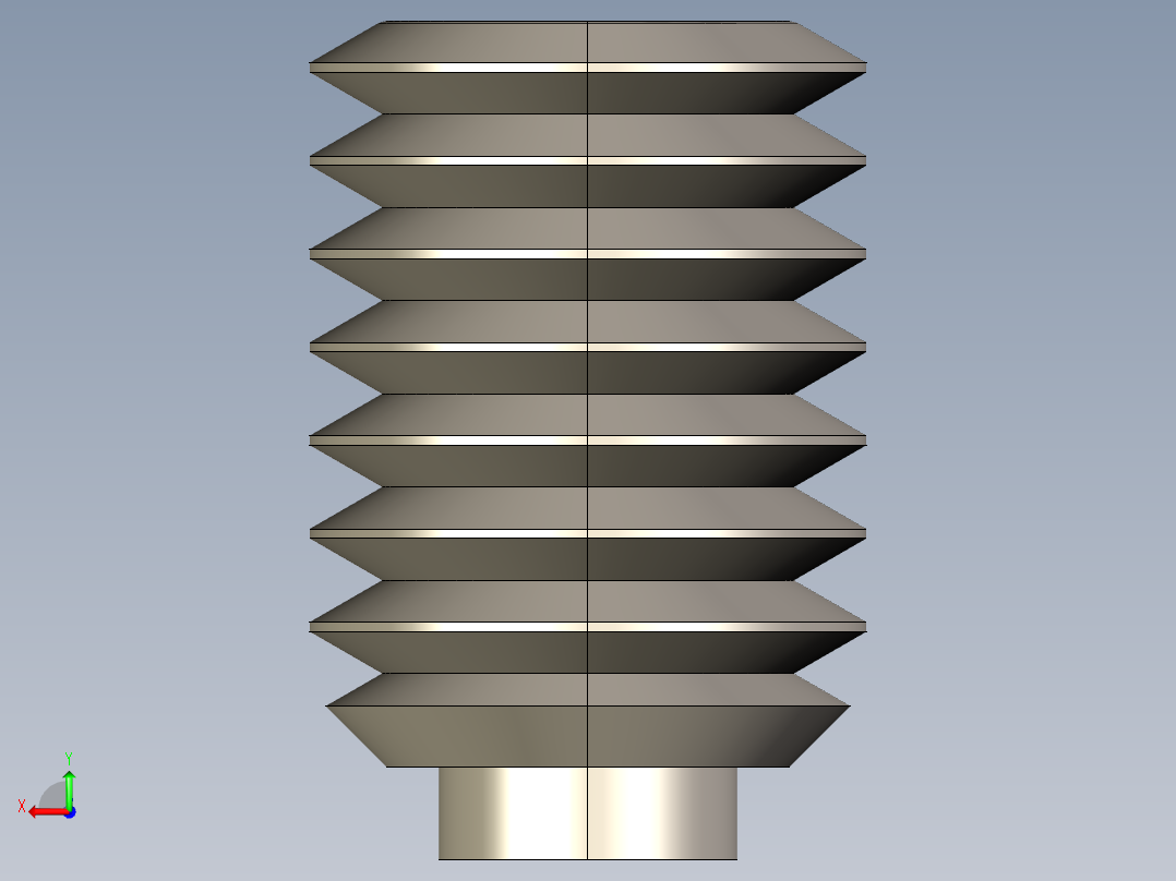 紧固件-STEP 0.3750 Allen Screw后视图