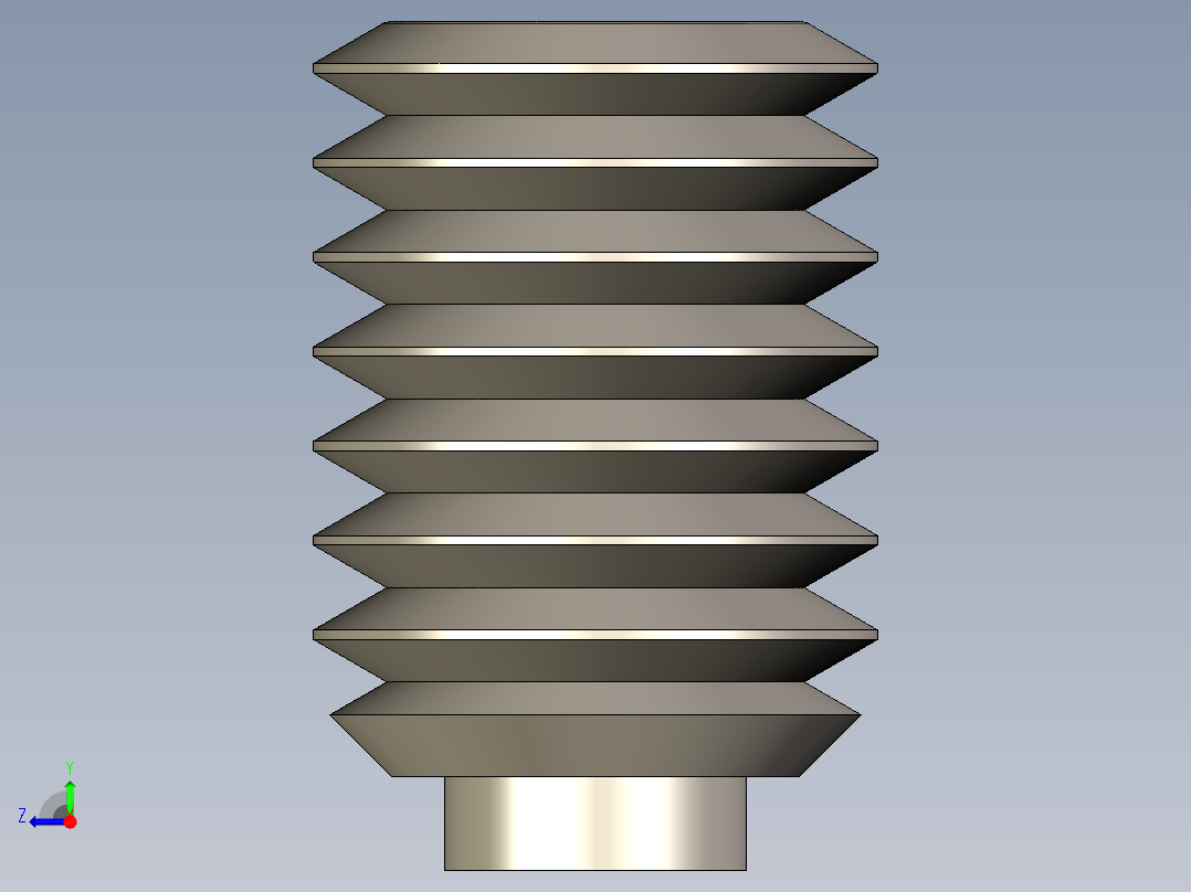 紧固件-STEP 0.3750 Allen Screw右视图