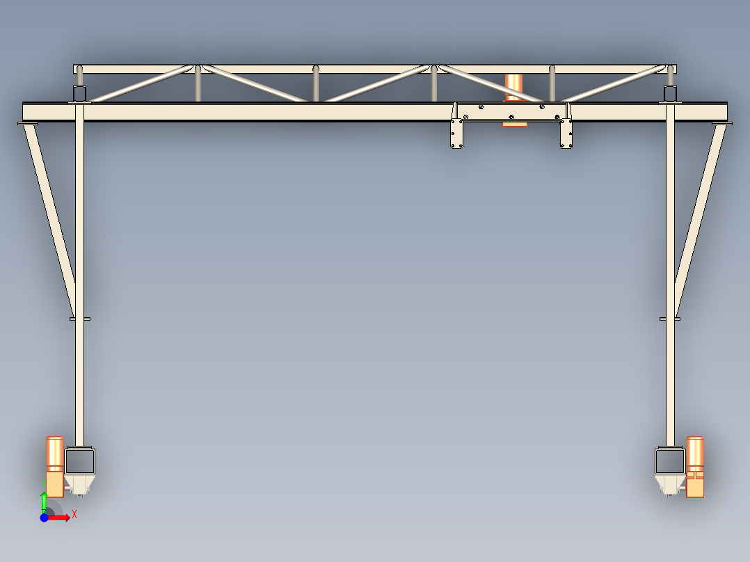 小龙门起重机前视图