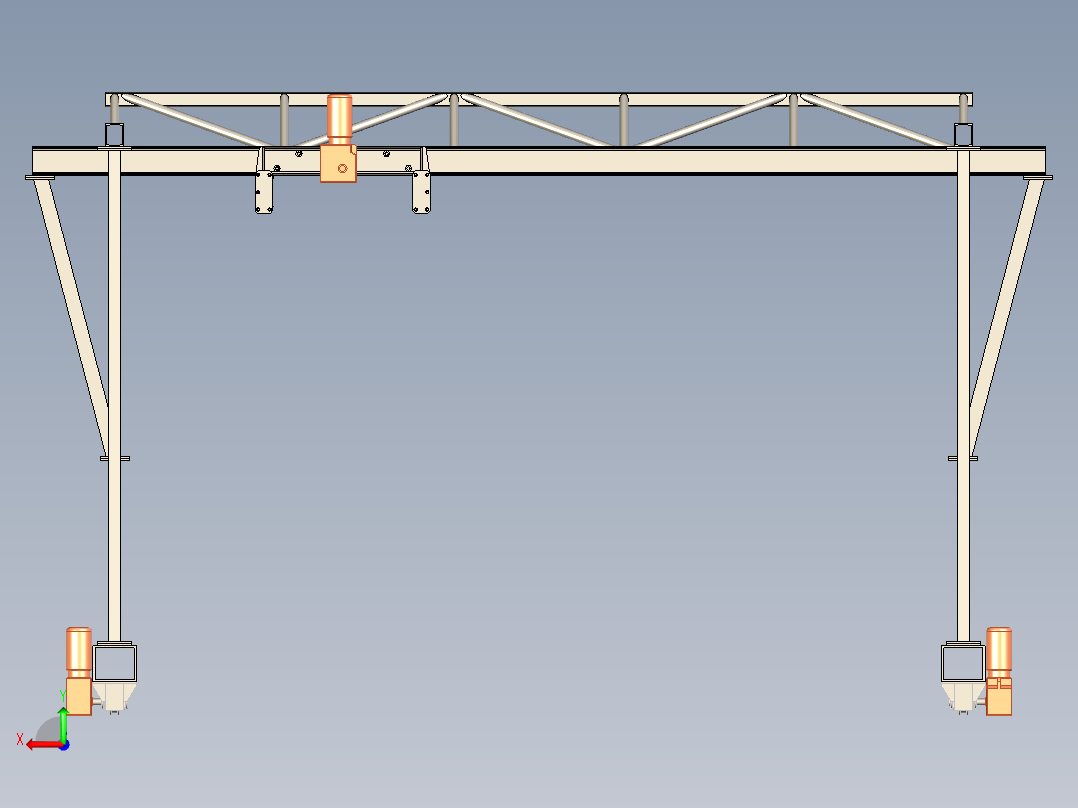 小龙门起重机后视图