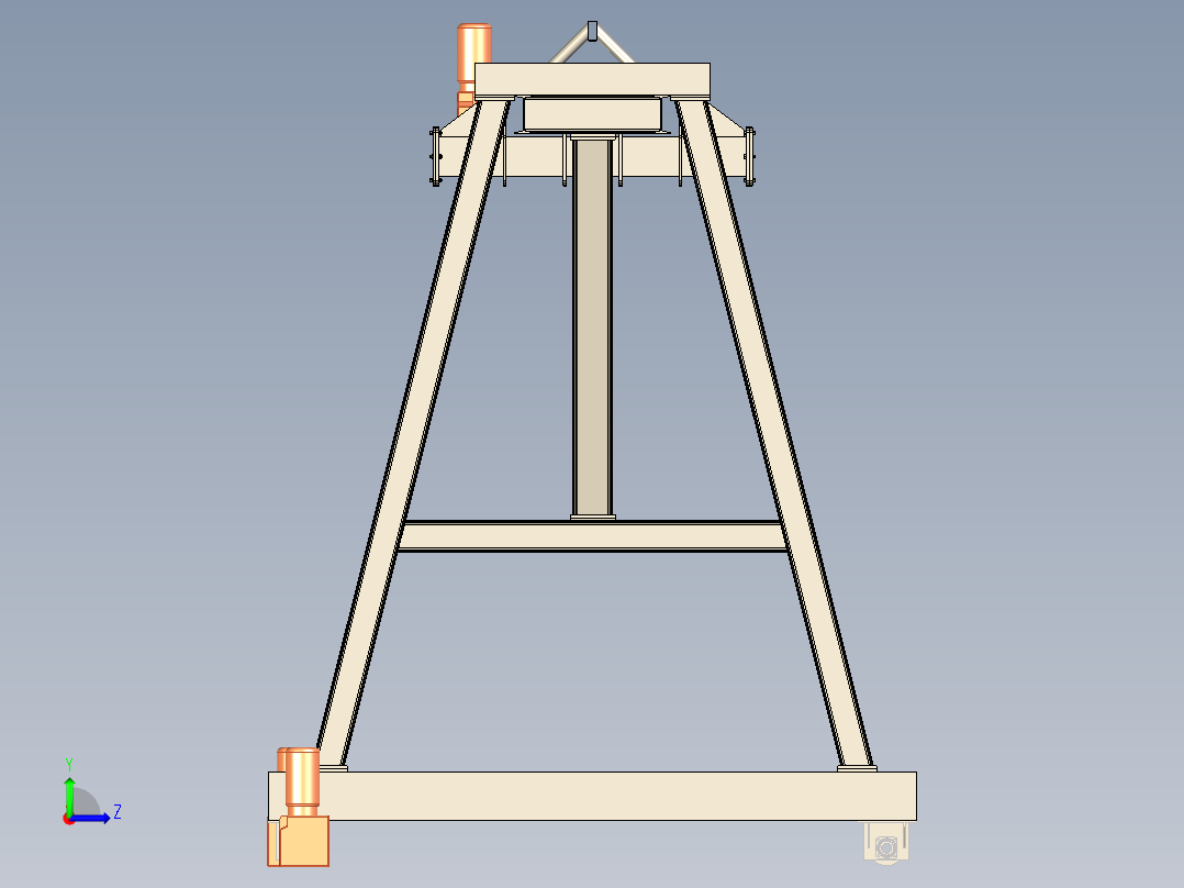 小龙门起重机左视图