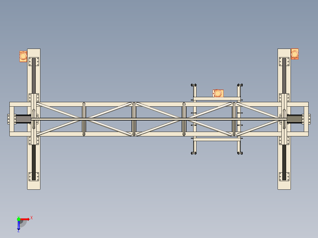 小龙门起重机俯视图