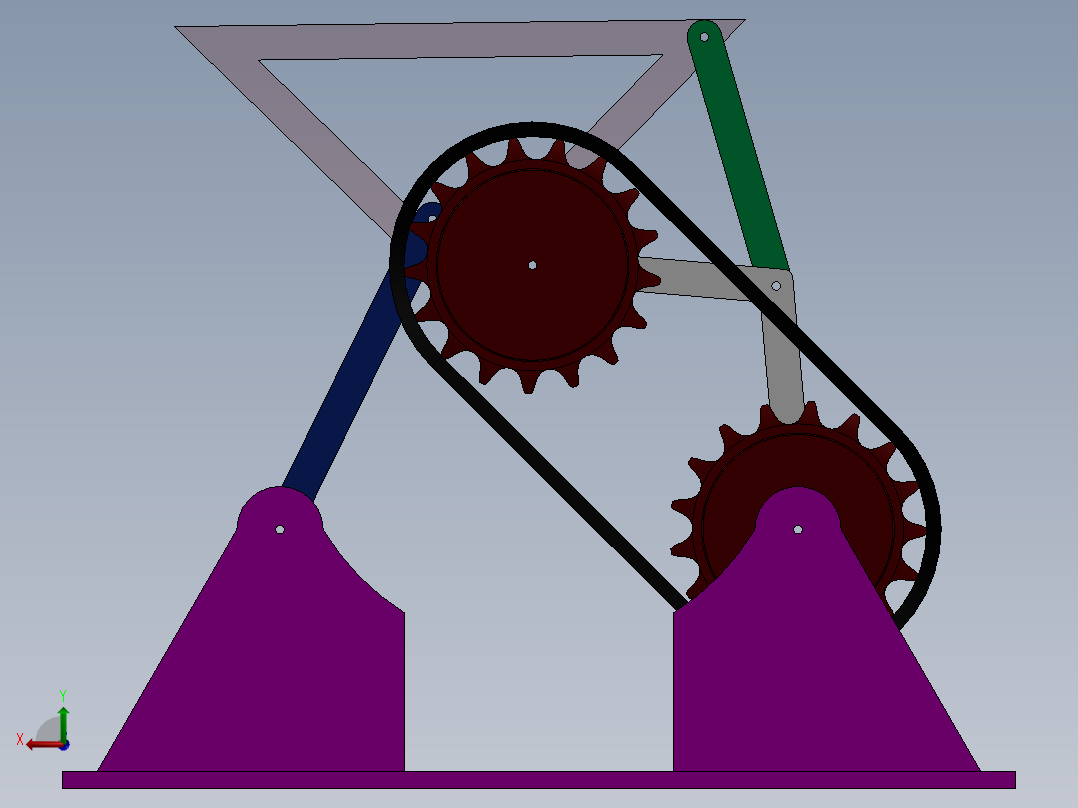 Q403-直线引导机构设计及运动仿真【三维SolidWorks】后视图